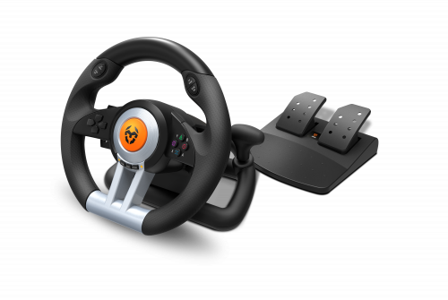 Krom Volante + Pedales K-Wheel NXKROMKWHL Multiplataforma (PC, PS4, PS3, Xbox One)