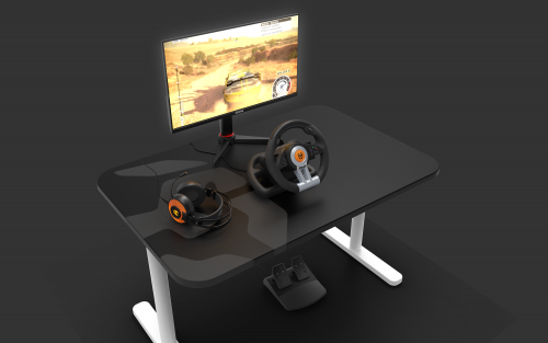 Krom Volante + Pedales K-Wheel NXKROMKWHL Multiplataforma (PC, PS4, PS3, Xbox One)