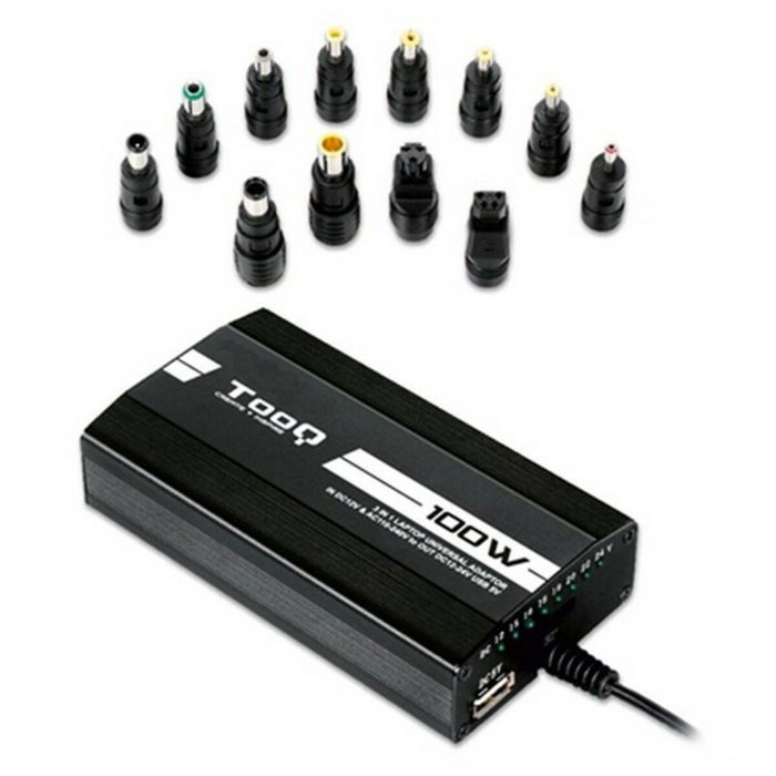 Tooq Cargador Universal para Portátil 100W TQLC-100BS01M Negro Tooq Cargador Universal para Portátil 100W TQLC-100BS01M Negro