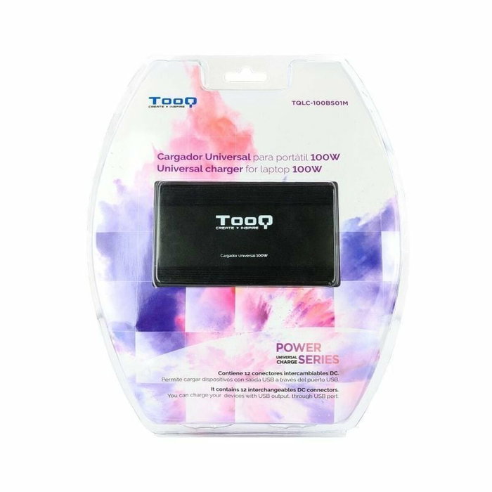 Tooq Cargador Universal para Portátil 100W TQLC-100BS01M Negro Tooq Cargador Universal para Portátil 100W TQLC-100BS01M Negro