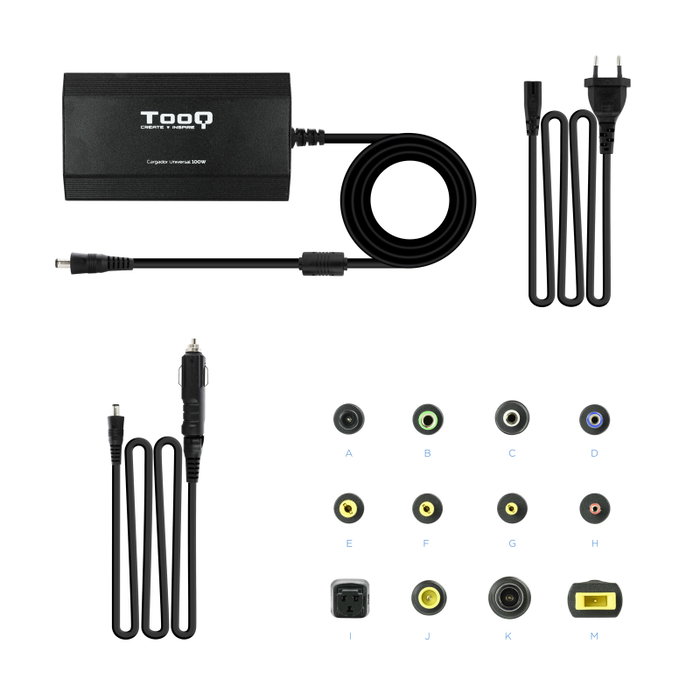 Tooq Cargador Universal para Portátil 100W TQLC-100BS01M Negro Tooq Cargador Universal para Portátil 100W TQLC-100BS01M Negro