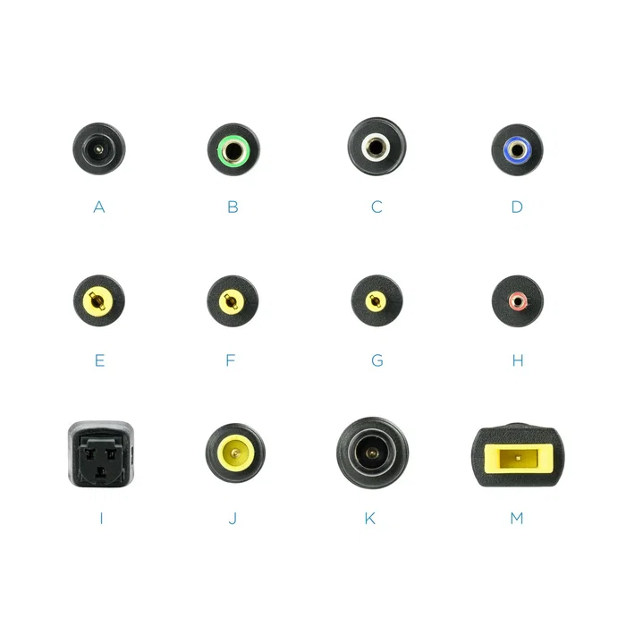 TooQ Adaptador de Corriente TQLC-100BS01M 100W para Portátil Universal - Cargador Coches/Casa/Avión con 12 Conectores, 1 Puerto USB, Certificado CE/FCC, Protecciones, Negro