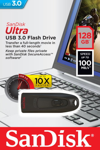 SanDisk Ultra SDCZ48-128G-U46 128 GB USB 3.2 Gen 1 Negro