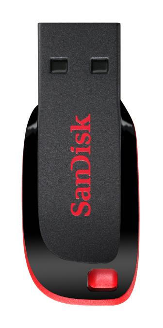 SanDisk Cruzer Blade 128 GB Negro, Rojo