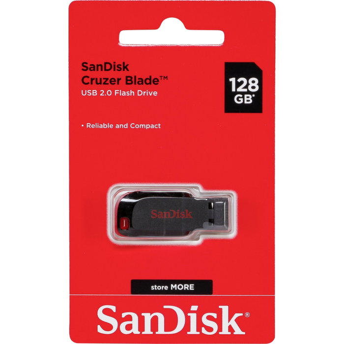 SanDisk Cruzer Blade 128 GB Negro, Rojo SanDisk Cruzer Blade 128 GB Negro, Rojo