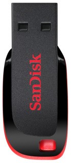 SanDisk Cruzer Blade 128 GB Negro, Rojo