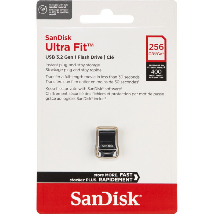 SanDisk Ultra Fit SDCZ430-256G-G46 256 GB Negro SanDisk Ultra Fit SDCZ430-256G-G46 256 GB Negro