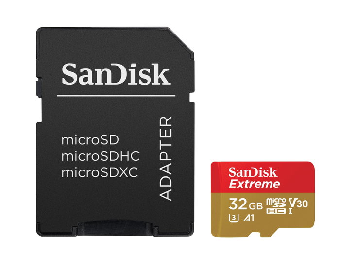 SanDisk Extreme 32 GB MicroSDHC UHS-I con Adaptador