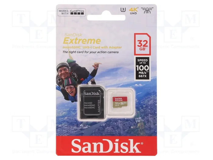 SanDisk Extreme 32 GB MicroSDHC UHS-I con Adaptador SanDisk Extreme 32 GB MicroSDHC UHS-I con Adaptador
