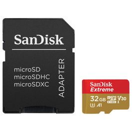 SanDisk Extreme 32GB microSDHC UHS-I Clase 10 con adaptador