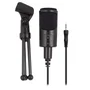 Ewent EW3552 Micrófono para PC con Reducción de Ruido, Soporte de Sobremesa, Sensibilidad -30 dB, Negro, Digital, Cable 2 m
