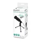 Ewent EW3552 Micrófono para PC con Reducción de Ruido, Soporte de Sobremesa, Sensibilidad -30 dB, Negro, Digital, Cable 2 m