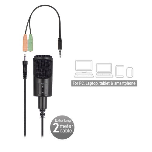 Ewent EW3552 Micrófono Multimedia Negro con Cancelación de Ruido Ewent EW3552 Micrófono Multimedia Negro con Cancelación de Ruido