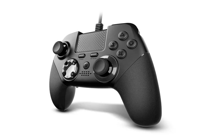Krom Kaiser Gamepad Negro con 12 Botones y Palancas Configurables