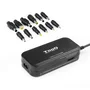 TOOQ Cargador Universal para Portátil 90W con 12 Conectores y USB, Negro