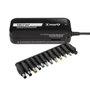 TOOQ Cargador Universal 90W con 12 Conectores y Puerto USB TQLC-90BS02M
