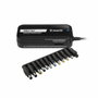 TOOQ Cargador Universal 90W con 12 Conectores y Puerto USB TQLC-90BS02M