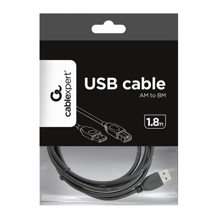 Gembird Cable USB 2.0 Tipo A a B para Impresora 1,82 m Negro