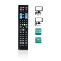 Ewent EW1575 Mando a Distancia Universal TV para LG y Samsung Smart TV, Listo para Usar, Funciones 3D y Smart, Negro
