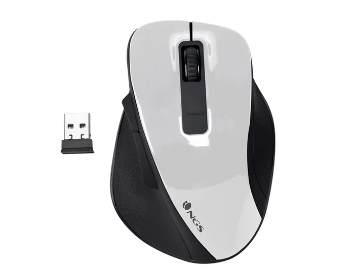 NGS Bow Ratón Inalámbrico Óptico Blanco 1600 DPI