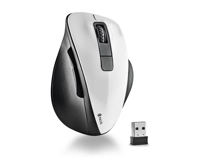 NGS Bow Ratón Inalámbrico Óptico Blanco 1600 DPI