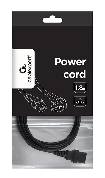 Gembird PC-186-VDE Cable de Alimentación Negro 1,8 m