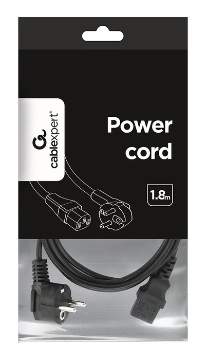 GEMBIRD Cable de alimentación H03VV-F 1,8m negro GEMBIRD Cable de alimentación H03VV-F 1,8m negro