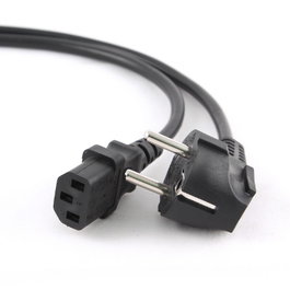 GEMBIRD Cable de alimentación CEE7/4 a C14 acoplador, 1,8 m, Negro