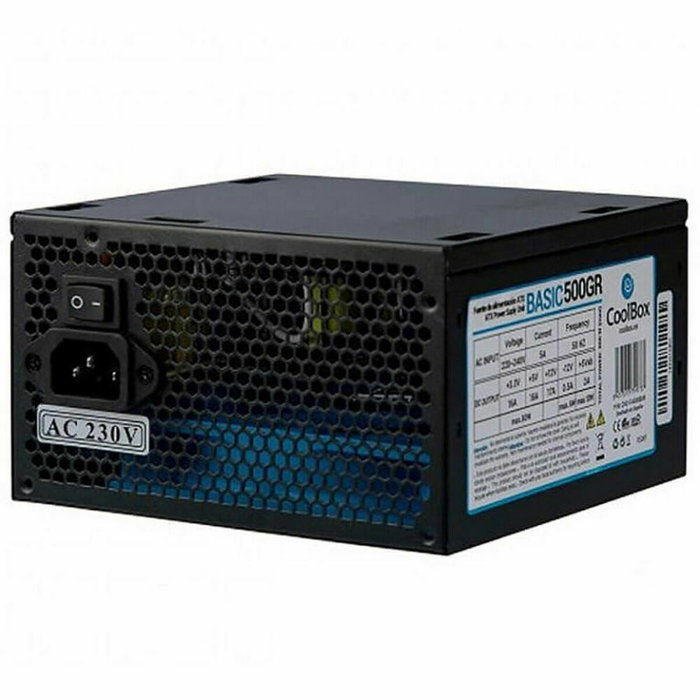 COOLBOX Fuente de alimentación 500W Basic ATX Negra, 2 SATA, 12cm COOLBOX Fuente de alimentación 500W Basic ATX Negra, 2 SATA, 12cm