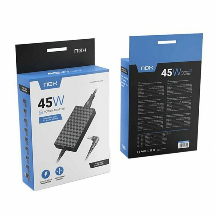 Nox Cargador Universal para Portátil 45W NXPWR45NB