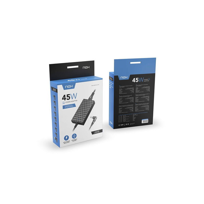 Nox Cargador Universal para Portátil 45W NXPWR45NB