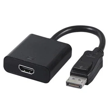Gembird A-DPM-HDMIF-002 Adaptador de Cable DisplayPort Macho a HDMI Hembra, 0.1 m, Negro, Resolución 1920x1200 Pixeles 60 Hz