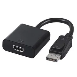 Gembird A-DPM-HDMIF-002 Adaptador de Cable DisplayPort Macho a HDMI Hembra, 0.1 m, Negro, Resolución 1920x1200 Pixeles 60 Hz