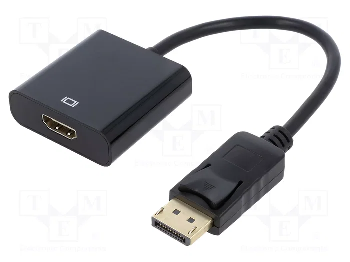 Gembird Adaptador DisplayPort macho a HDMI hembra 0,1 m Negro A-DPM-HDMIF-002 Gembird Adaptador DisplayPort macho a HDMI hembra 0,1 m Negro A-DPM-HDMIF-002