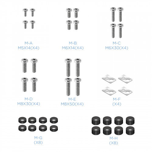 Tooq Soporte de Suelo con Ruedas FS1870M-B para TV de 37-70 pulgadas