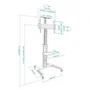 TooQ Soporte de Suelo Inclinable Ajustable con Ruedas FS1870M-B para TV de 37-70 Pulgadas hasta 50kg