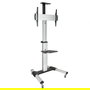 TooQ Soporte de Suelo Inclinable Ajustable con Ruedas FS1870M-B para TV de 37-70 Pulgadas hasta 50kg