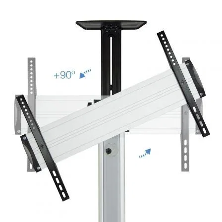TooQ Soporte de Suelo Inclinable Ajustable con Ruedas FS1870M-B para TV de 37-70 Pulgadas hasta 50kg