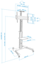 Tooq Soporte de Suelo con Ruedas FS1870M-B para TV de 37-70 pulgadas