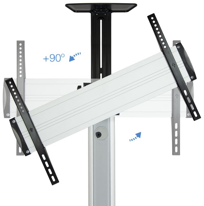 Tooq Soporte de Suelo con Ruedas FS1870M-B para TV de 37-70 pulgadas