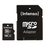 Intenso 3423470 - Tarjeta microSDHC Premium 16GB, Clase 10, UHS-I, 90 MB/s, resistente a golpes, temperatura y rayos X, con adaptador SD