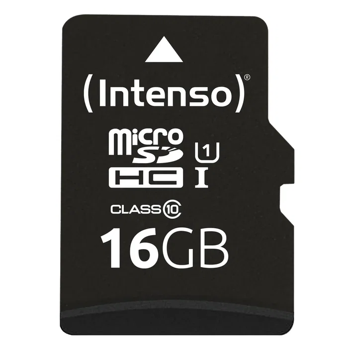 Intenso 3423470 - Tarjeta microSDHC Premium 16GB, Clase 10, UHS-I, 90 MB/s, resistente a golpes, temperatura y rayos X, con adaptador SD