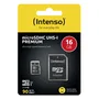 Intenso 3423470 - Tarjeta microSDHC Premium 16GB, Clase 10, UHS-I, 90 MB/s, resistente a golpes, temperatura y rayos X, con adaptador SD