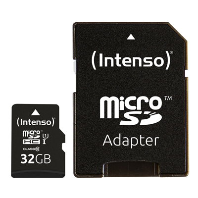 Intenso 3423480 Tarjeta de Memoria Micro SD Premium 32 GB UHS-I Clase 10 + Adaptador