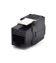 WP Conector Keystone RJ45 Cat 6A Tool-Less Negro/Blanco
