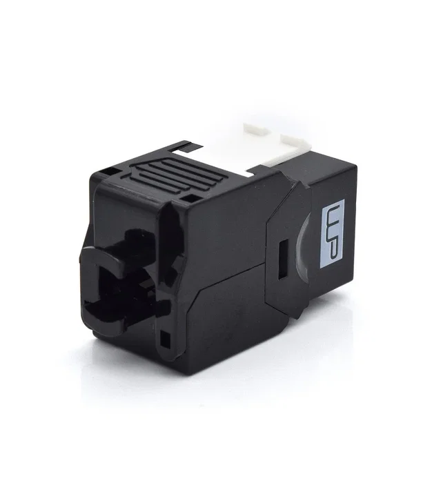WP Conector RJ45 Keystone Cat6a Negro y Blanco
