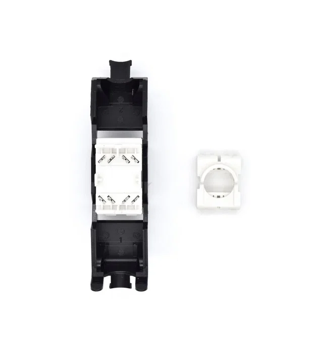 WP Conector RJ45 Keystone Cat6a Negro y Blanco