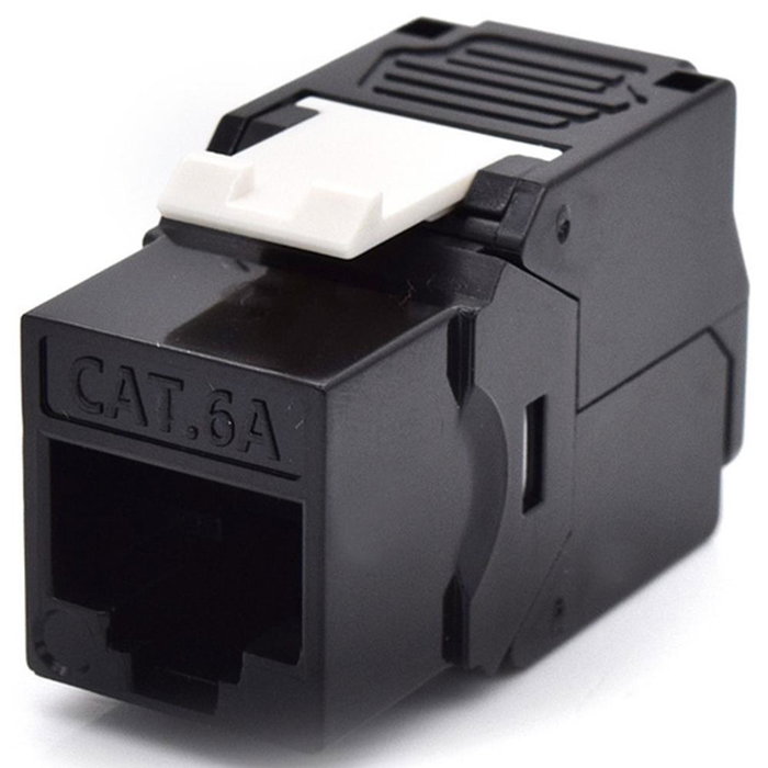 WP Conector Keystone RJ45 Cat 6A Tool-Less Negro/Blanco WP Conector Keystone RJ45 Cat 6A Tool-Less Negro/Blanco