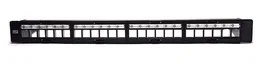 WP Panel de Parcheo 24 Puertos 1U UTP WPC-PAN-BUP24 para Cat5e, Cat6, Cat6a, Montaje en Rack, Negro