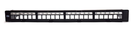 WP Panel de Parcheo WPC-PAN-BUP24 UTP Cat5e Cat6 Cat6a 1U Negro Montaje en Bastidor 482,6 mm